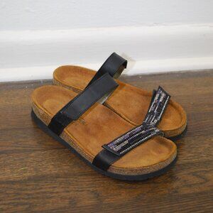 Naot Indiana Leather Purple Rivet Strap Sandal Sz 8.5